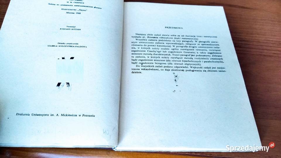 Zadania z równań różniczkowych cząstkowych Gdańsk