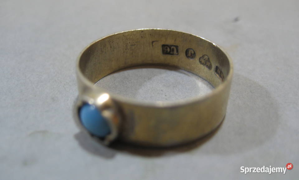 Stary Srebrny Pierscionek 1989 r Warszawa