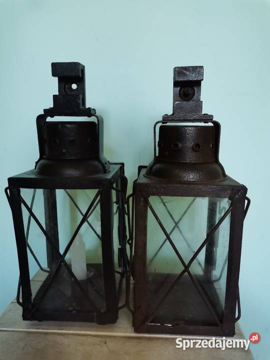 Stara lampa kolejowa z lat 40 tych Art Deco małopolskie Kraków