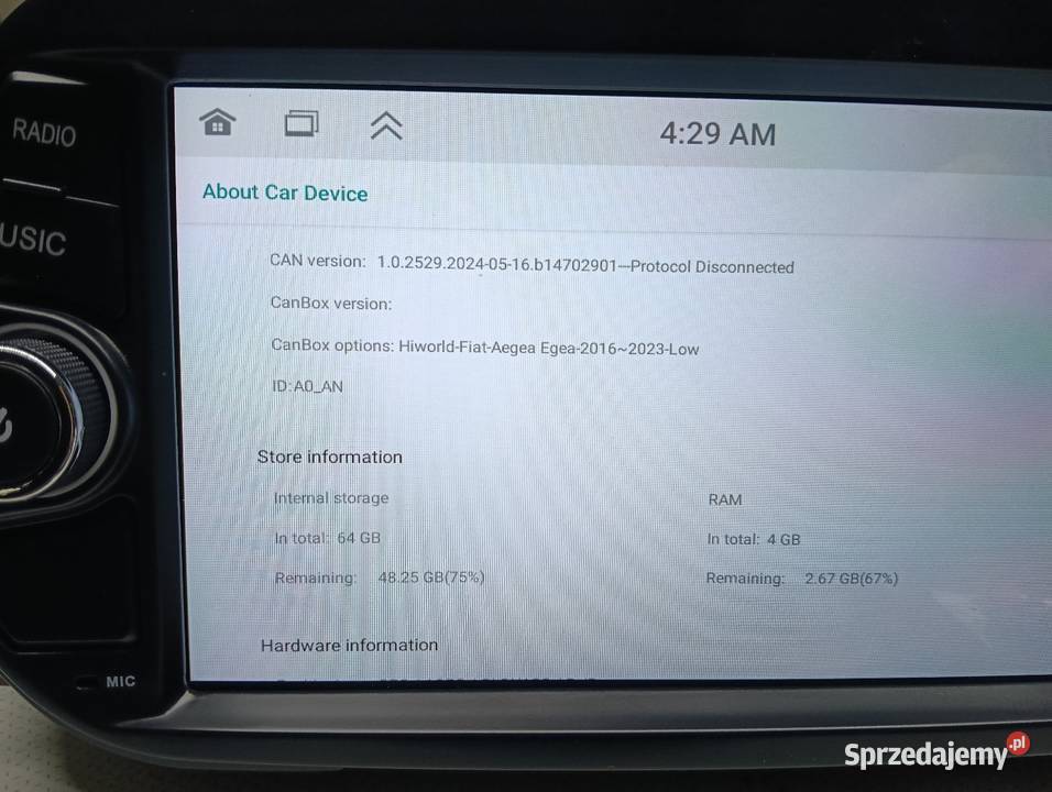 Radio android nawigacja GPS fiat Tipo 2015 Drążdżewo Nowe sprzedam