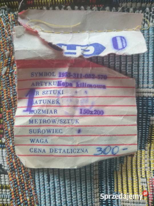 Nieużywana narzuta PRL kapa kilimowa Rzeszów