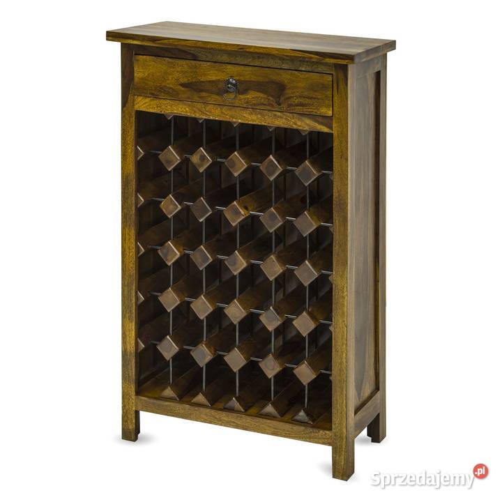 Drewniany stojak na wino barek szafka na alkohol  80578