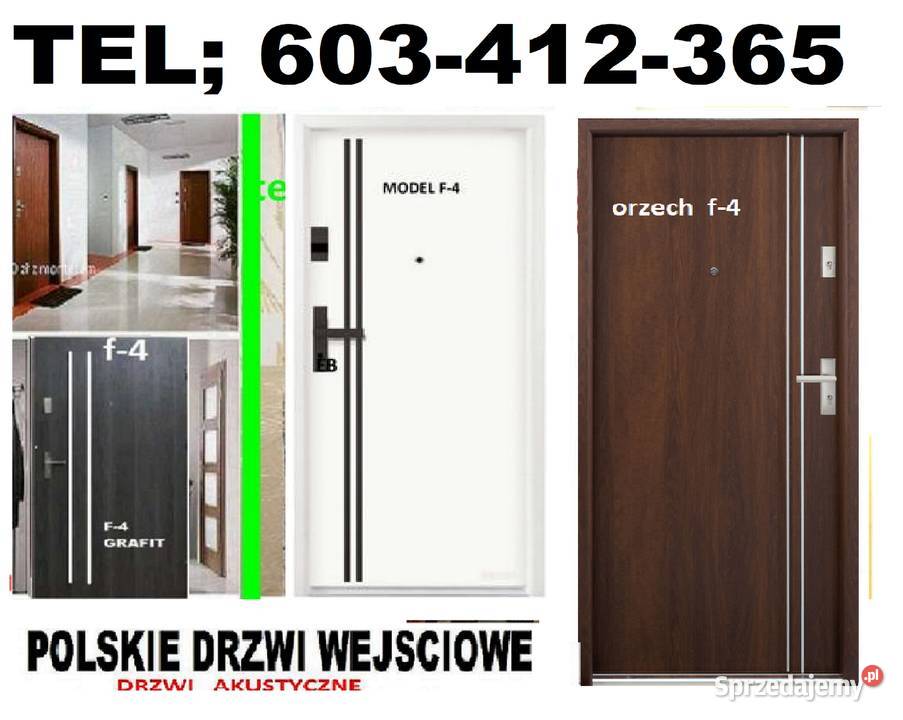 Drzwi wejściowe zewnętrzne akustyczne z montażem Jaworzno
