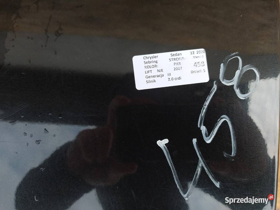 CHRYSLER SEBRING III PXR SEDAN KLAPA TYŁ Zbierkowo