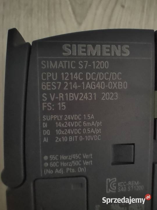 Sterownik Siemens S7 1200 DCDCDC CPU 1214C Sandomierz