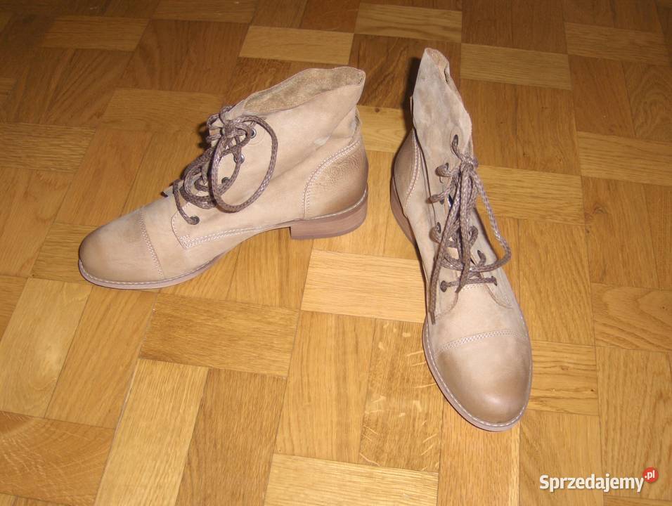 WOJAS Damskie trzewikibotki Beż 41 NOWE Łódź