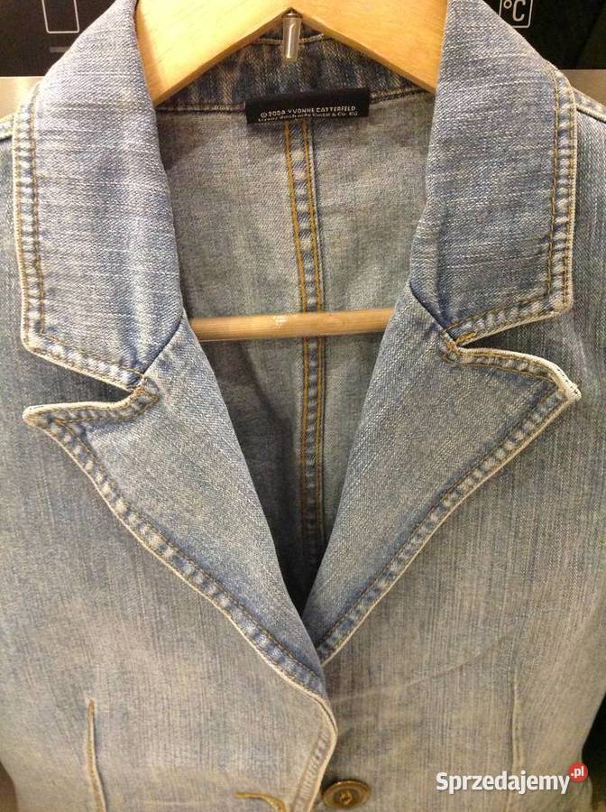 Żakiet Marynarka Jeans Damska YVONNE CATTERFIELD Dżins  Nowa Sól
