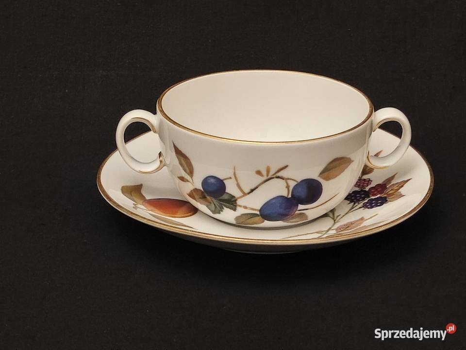 Bulionówka angielska Royal Worcester Evesham Porcelana i szkło Chełm