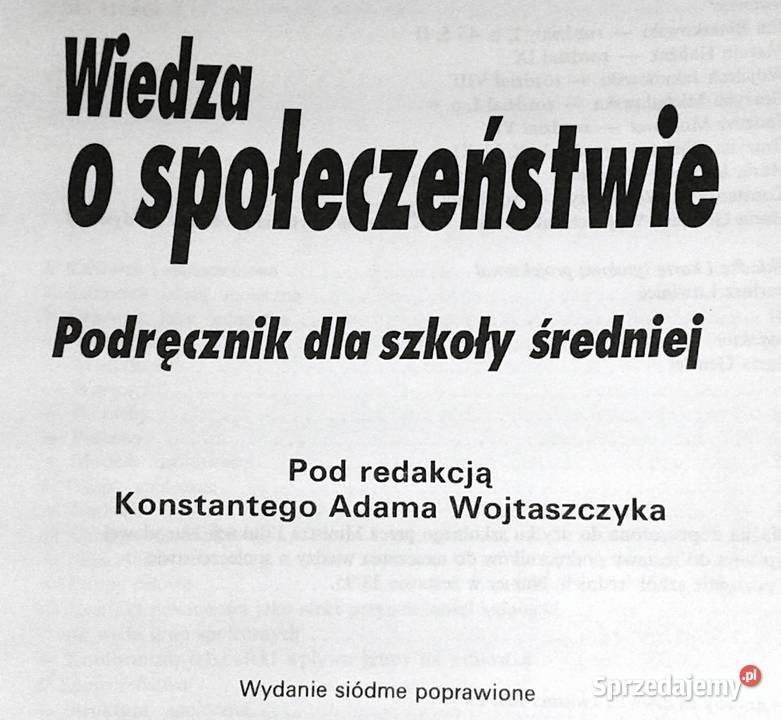Wiedza o społeczeństwie Adam Wojtaszczyk