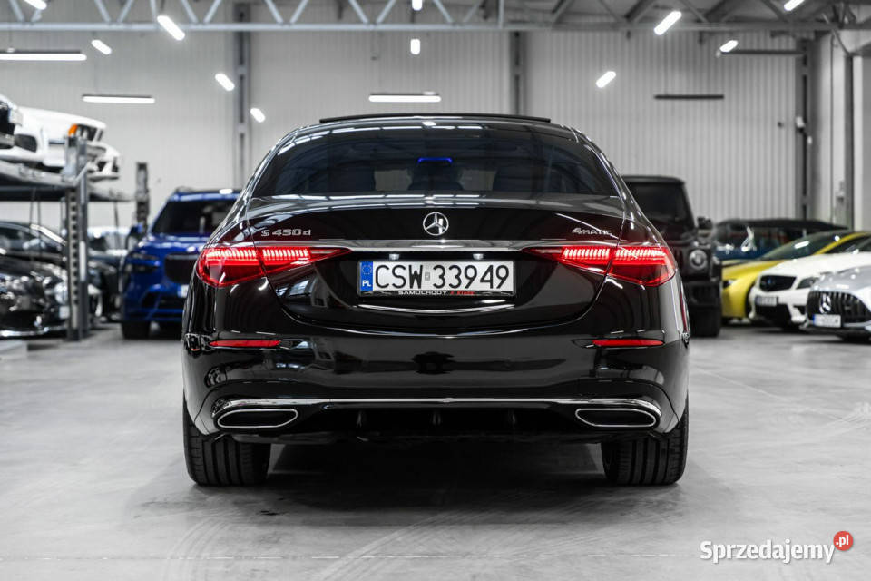 Mercedes S 450 d 4Matic Long Skrętna oś Webasto Węgrzce