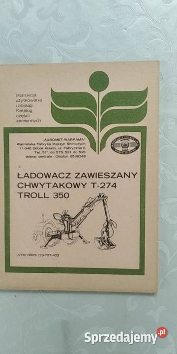 Katalog części i instrukcja obsługi ładowacz Pozostałe Lublin