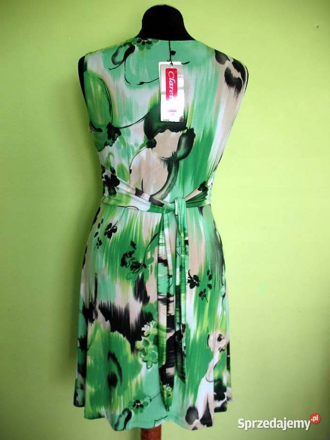 Sukienka dzianina 40 42 L XL biust 90100 zielony Siedlce