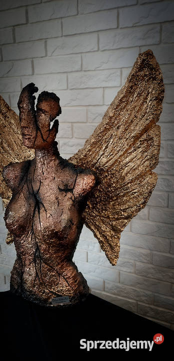Anioł rzeźba lampa sztuka użytkowa Piła