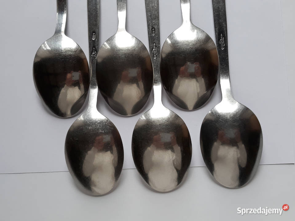 Łyżki obiadowe 4 KONWALIE Gerlach sztućce PRL