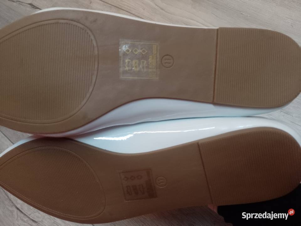 4243 Białe ślubne baleriny wieczorowe NOWE Kraków