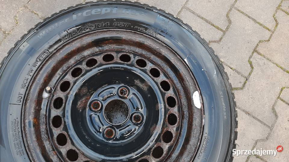 KOŁO OPONA ZIMOWA HANKOOK FELGA 17565 R14 2016 stalowe wielkopolskie Nowy Tomyśl sprzedam