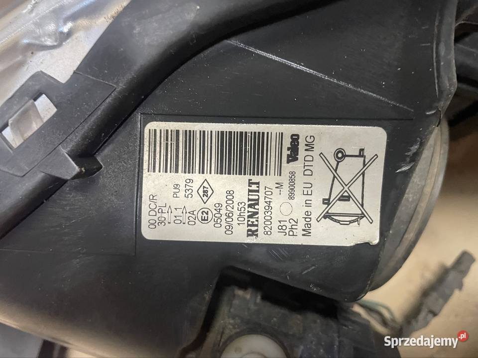 Reflektor lampa przód lewa prawa renault espace zachodniopomorskie Szczecin