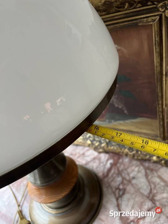 efektowna wielka lampa z mosiądzu porcelana Bystrzyca Kłodzka sprzedam