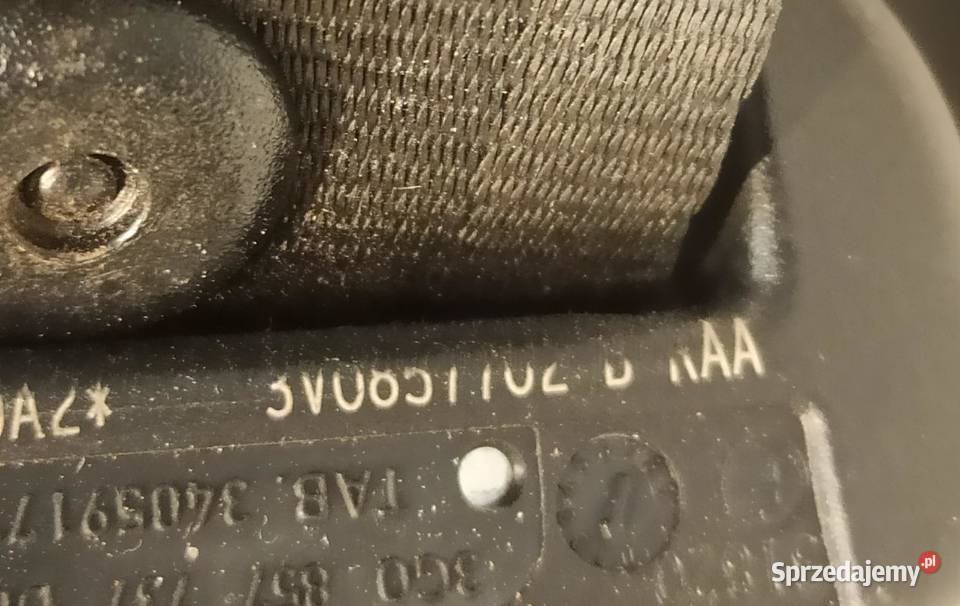 SKODA PAS BEZPIECZEŃSTWA PRAWY PRZÓD 3V0857702B