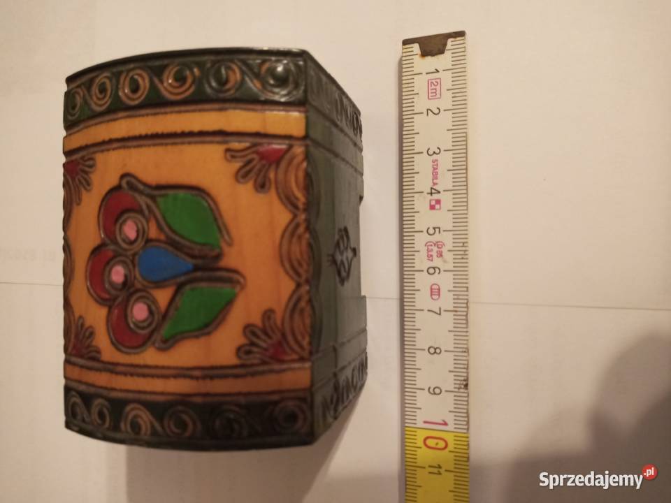 Szkatułka drewniana PRL zachodniopomorskie