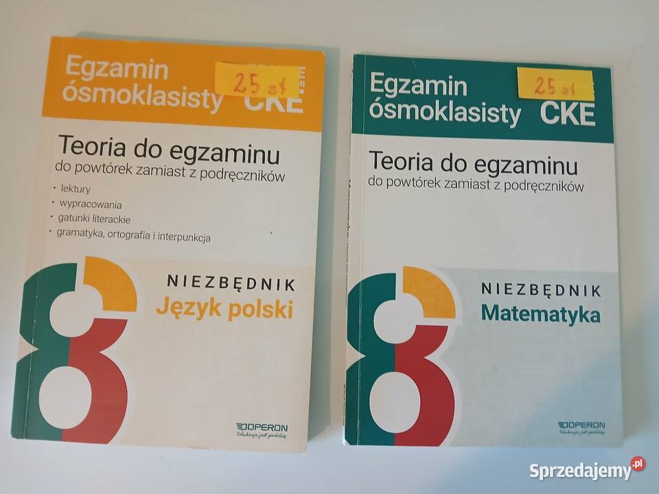 Książki egzamin ósmoklasisty język polski i Kalisz