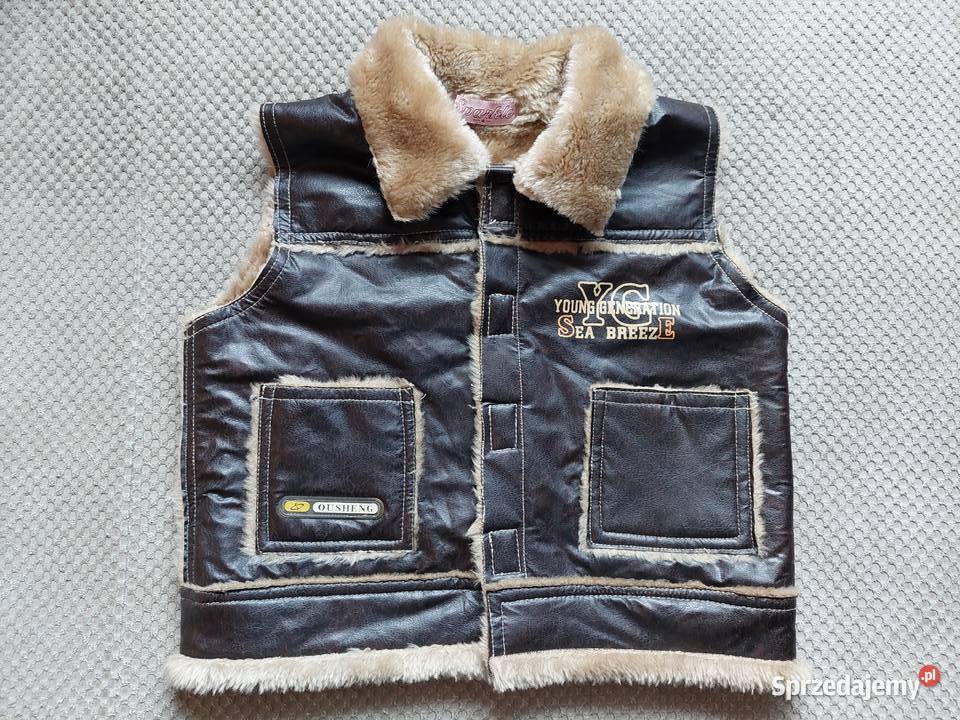 stylowy komplet kamizelka i czapka pilota retro 4 lata+ Kraków