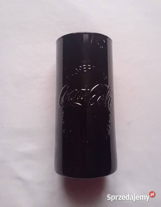 Czarna kolekcjonerska szklanka Coca ColaProperty wielkopolskie Koźminek