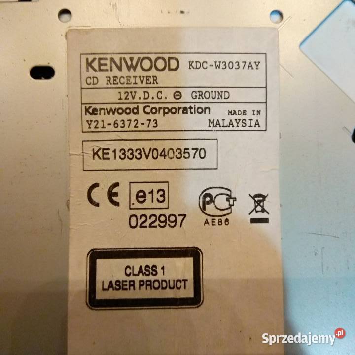 Kenwood KDC W3037AY Radio samochodowe 4x50 Świebodzice