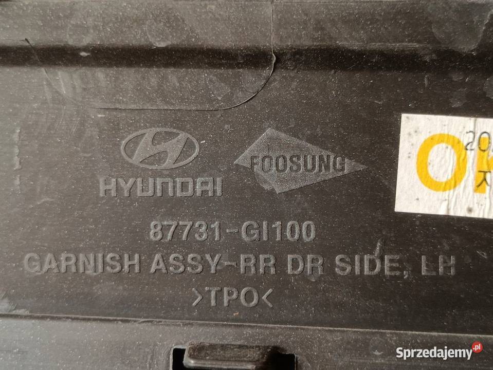 HYUNDAI IONIQ V Listwa Drzwi Lewy Tył 87731GI100 Pleszew