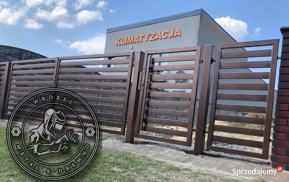 Brama przesuwna ocynk ogniowy Panel 3D wjazdowa wielkopolskie Konin