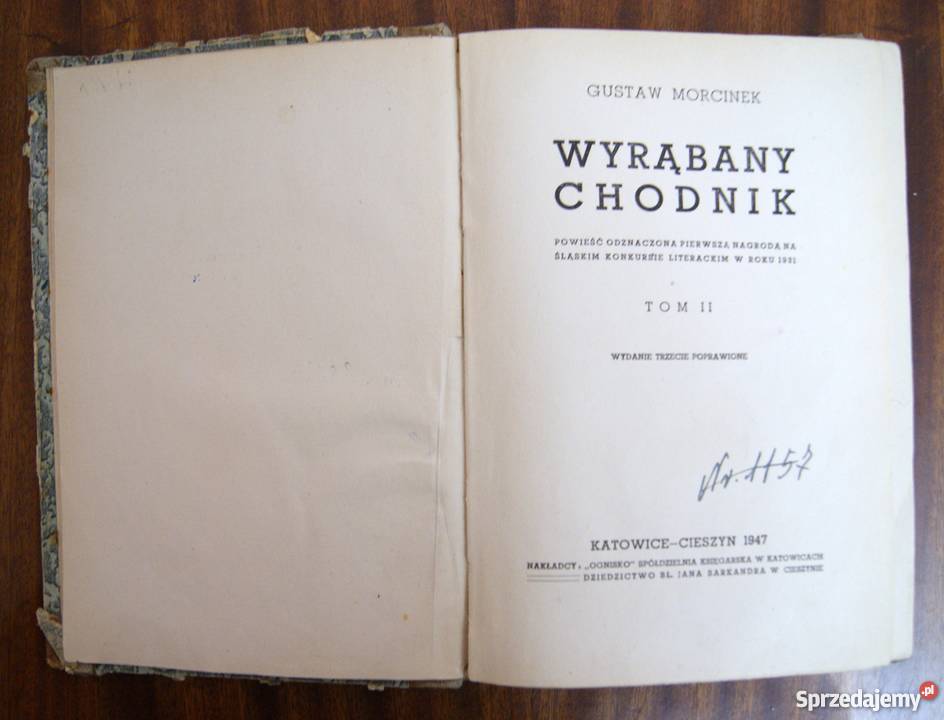 Gustaw Morcinek Wyrąbany chodnik t II 1947 Książki i Podręczniki Parczew sprzedam
