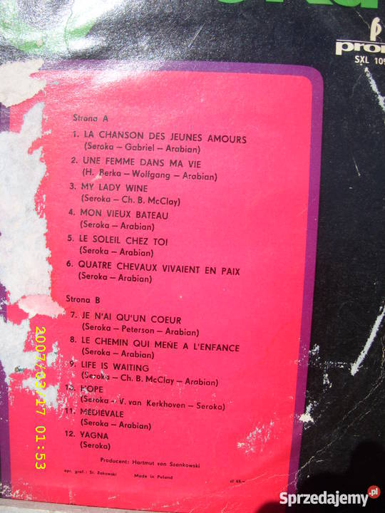 Pop LP HENRI SEROKALA CHANSON pop