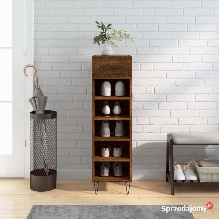 Szafka na buty brązowy dąb 30x35x105 WM829675 mazowieckie sprzedam