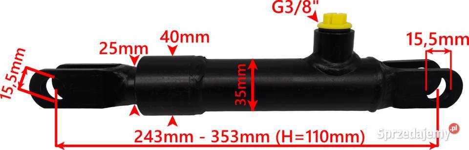 Siłownik Hamulcowy Hydrauliczny Skok 110 Tłok kujawsko-pomorskie Solec Kujawski