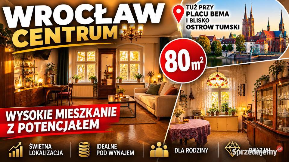 2pok 80met Placu Bema ROZKŁADPIWNICA Wrocław Nieruchomości