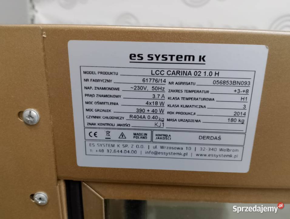 Witryna cukiernicza ES SYSTEM K LCC CARINA 02 10