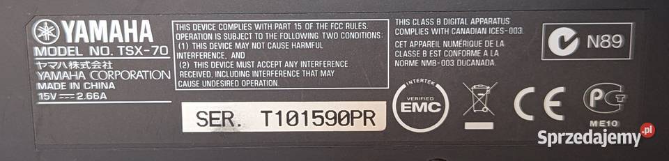 Radio Yamaha TSX70 Bluetooth adapter ładowarka Radioodtwarzacze
