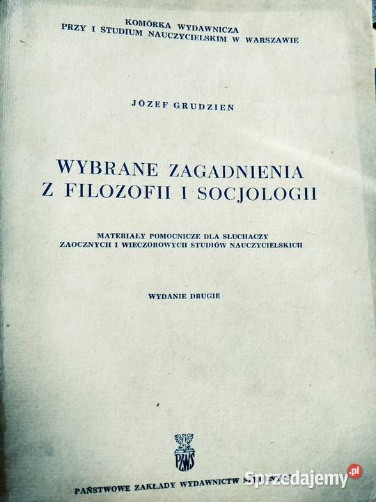 Wybrane zagadnienia z filozofii i socjologii Warszawa