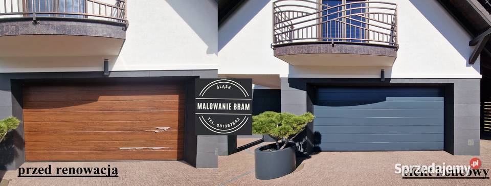 Malowanie BRAMA garażowa RENOWACJA serwis Wrocław