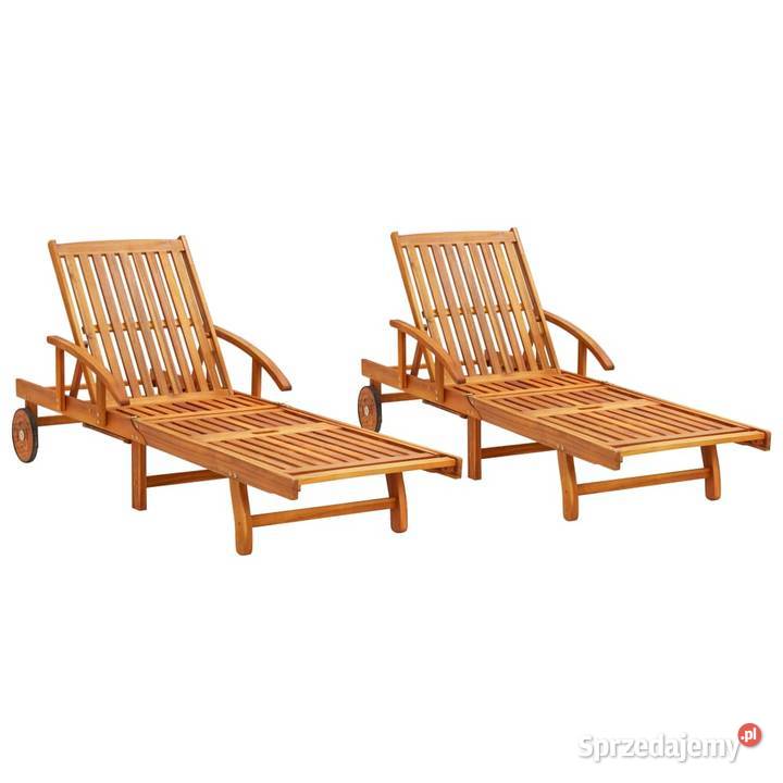 vidaXL Leżaki 2 lite drewno akacjoweSKU3077329 Warszawa