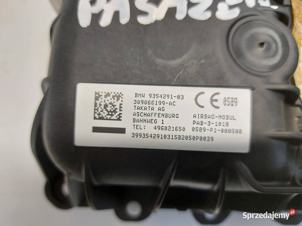 BMW i3 i01 REX Poduszka powietrzna Airbag