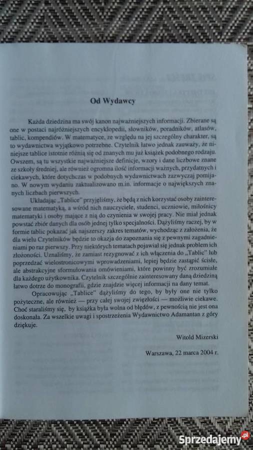 Tablice matematyczne Adamantan atlas, tablice, wzory Małkinia Górna