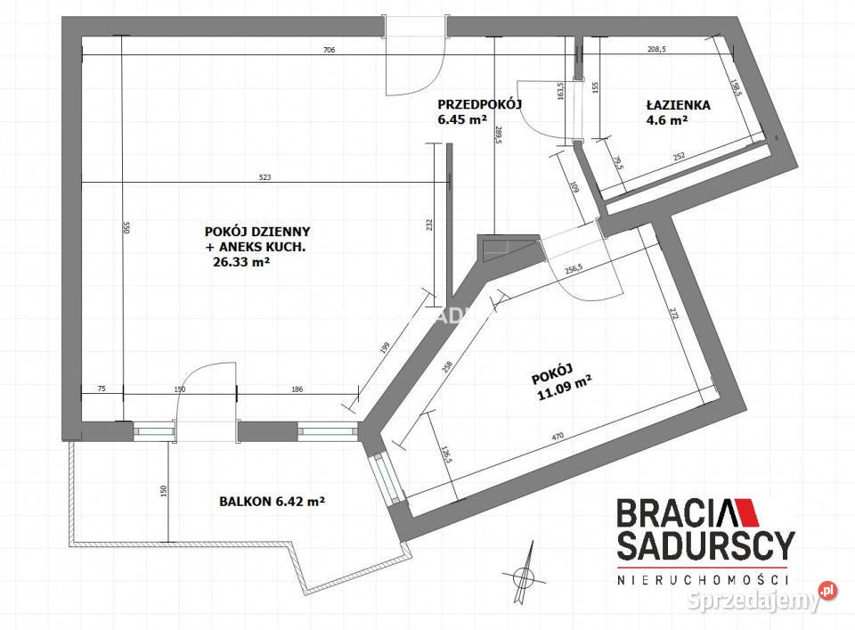 Sprzedam mieszkanie Kraków 4824m2 2 pokojowe blok Sprzedaż