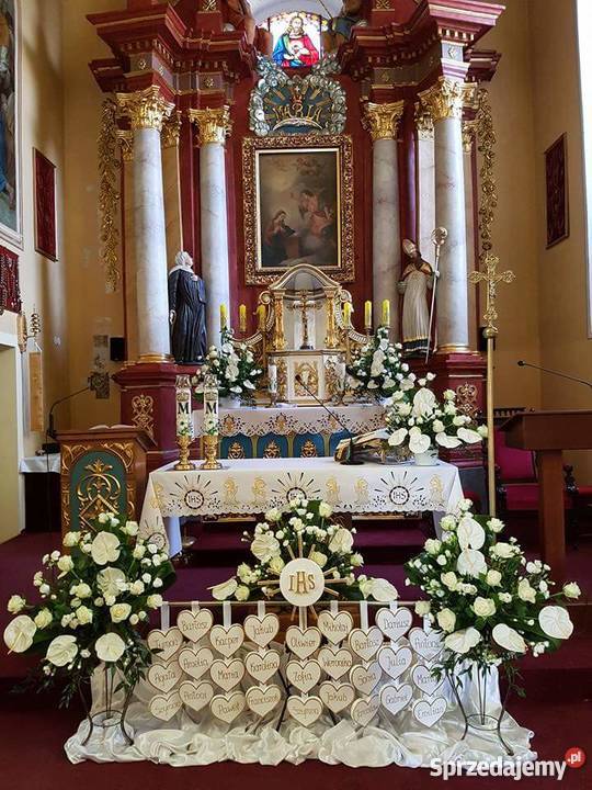 Serce z imieniem dekoracja Pierwsza Komunia Dobrzyca