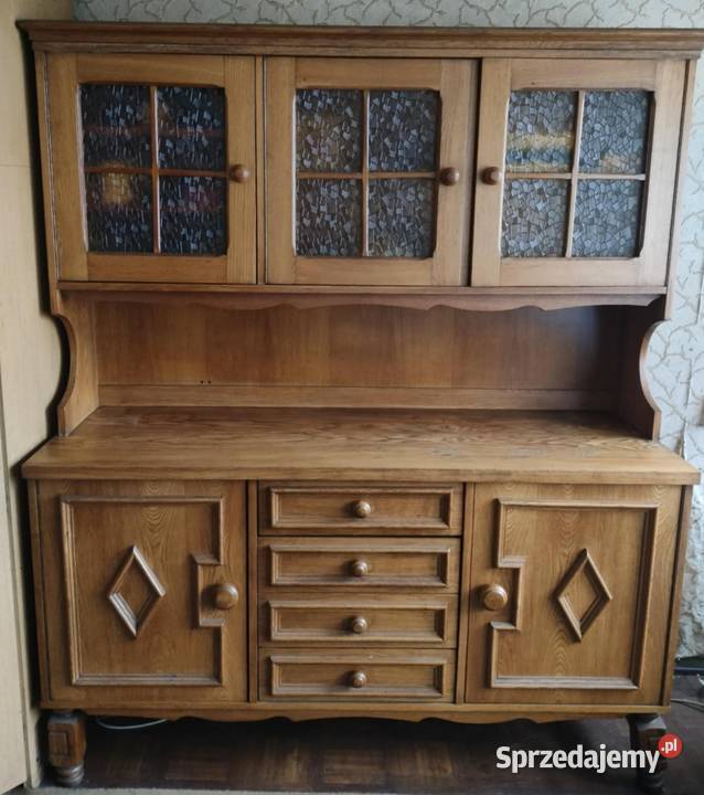 Kredens komoda rzeźbiona dębowa Katowice