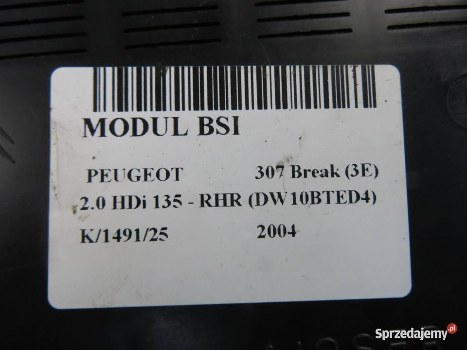 BSI PEUGEOT 307 HDi 9651197680A 9651196980A