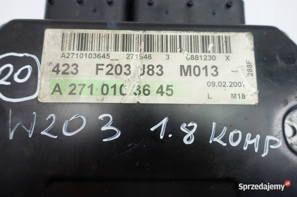 Mercedes W203 18 kompressor KOMPUTER SILNIKA Komputery Chełm