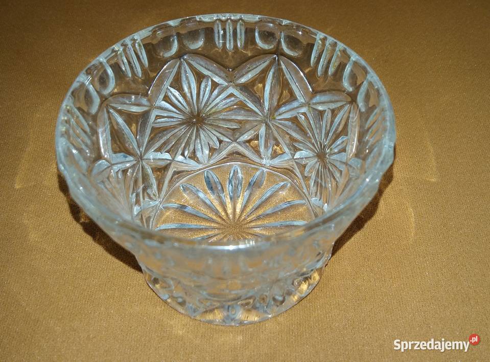 Cukiernica szklana ze szlifem grube szkołGruszka