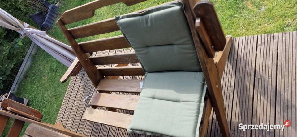 Składane meble ogrodowe stół ławka 4 krzesła łódzkie Radomsko