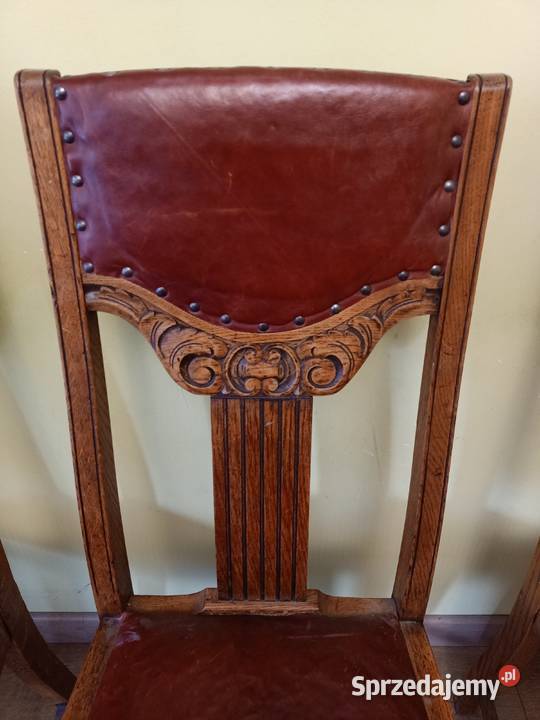 4 krzesła dębowe z 1907 roku Murowaniec